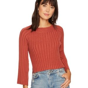 Side Slit Flare Sleeve Sweater